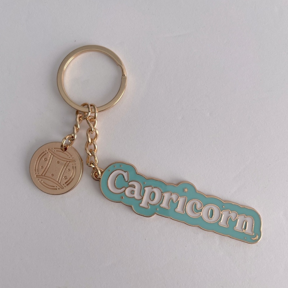 Capricorn zodiac keychain